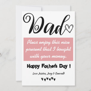 Cartão De Festividades melhor papai personalizado engraçado, feliz dia do