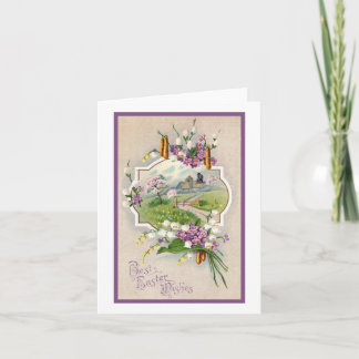 Cartão De Festividades Melhor Páscoa deseja a vindima