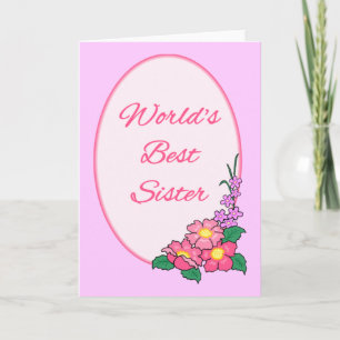 Cartão De Festividades Melhor SIster do mundo