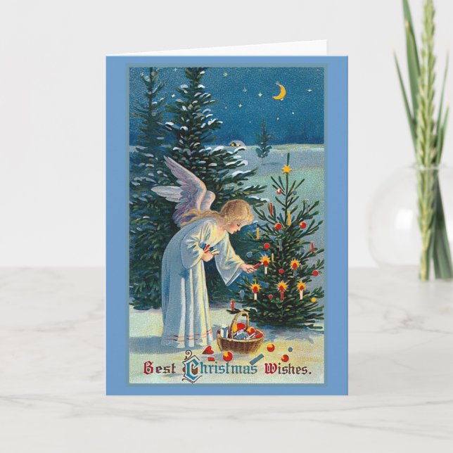 Cartão De Festividades "Melhores Desejos de Natal" (Frente)