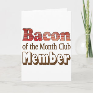 Cartão De Festividades Membro do Clube do Bacon