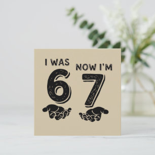 Cartão De Festividades Meme de Aniversário Engraçado Seis Sete 6 7 Anos d