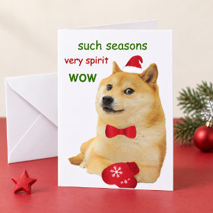 Cartão De Festividades Meme Engraçado Doge