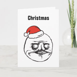 Cartão De Festividades Memes de Natal Troll Me Gusta Custom EDITÁVEL