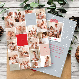 Cartão De Festividades Memória bloqueia Feriado Moderno de 18 Fotografias