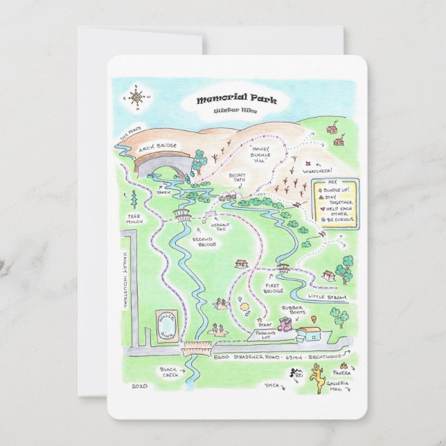 Cartão De Festividades Memorial Park (Frente)
