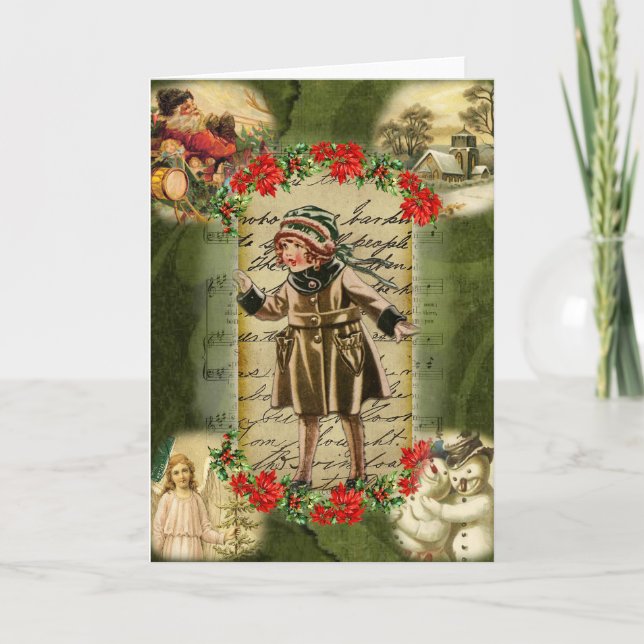 Cartão De Festividades Memórias de Natal (Frente)