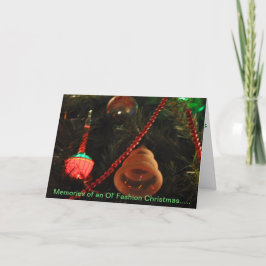 Cartão De Festividades Memórias de Natal da Moda Ol'