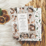 Cartão De Festividades Memórias Evergreen | 10 Foto Colagem Natal<br><div class="desc">Um cartão de Natal elegante e eterno. Este design mostra uma colagem de 10 fotos escolhidas à mão, uma combinação de seis quadrados, duas paisagens e duas fotos de retrato dispostas ao redor da borda do cartão. No meio do cartão, "Feliz Natal" é escrito em caligrafia de chic script. Abaixo,...</div>