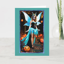 Cartão De Festividades Menção da Fada de Halloween