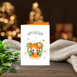 Cartão De Festividades Menina bonita