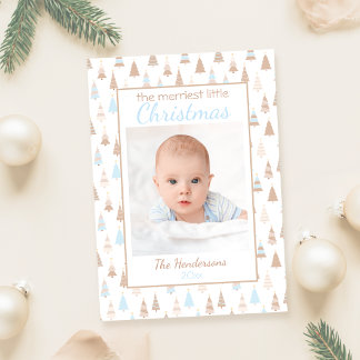 Cartão De Festividades Menino Bebê de Natal Mais Alegre