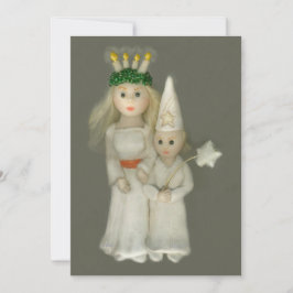 Cartão De Festividades Menino da Estrela do Dia de Santa Lúcia 2011 JL Bi