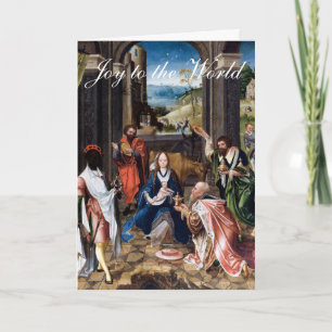 Cartão De Festividades Menino Jesus com a saudação de Natal dos Magos