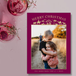 Cartão De Festividades Menino Jesus Cristo Cena de Natal