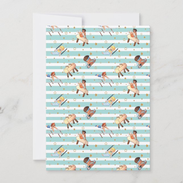 Cartão De Festividades Meninos ginástica Anéis paralelos Bares Pommel Hor (Frente)