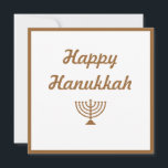 Cartão De Festividades Menorah<br><div class="desc">Hanukkah feliz pode ser mudado para qualquer coisa que você desejar em qualquer cor Zazzle e o fundo pode ser personalizado também. Há selos postais que também podem ser mudados ou deixados assim.</div>