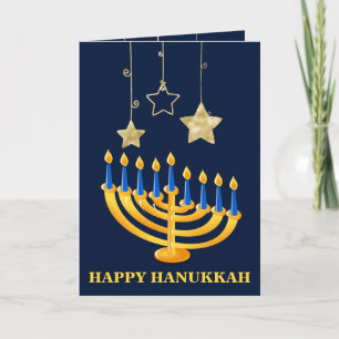 Cartão De Festividades Menorah Feliz Hanukkah