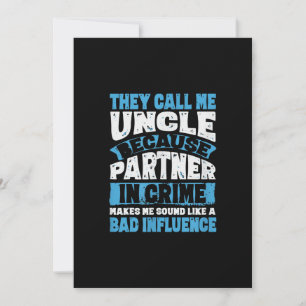 Cartão De Festividades Mens Engraçado Tio Presente da sobrinha e sobrinh