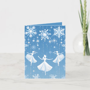 Cartão De Festividades Mensagem adicional do Balé de inverno festivo