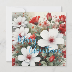 Cartão De Festividades Mensagem de Ano Novo da Família Feliz Natal