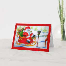 Cartão De Festividades Mensagem do Papai Noel