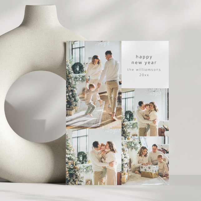 Cartão De Festividades Mensagem Personalizada de Colagem de Fotografias M (Criador carregado)