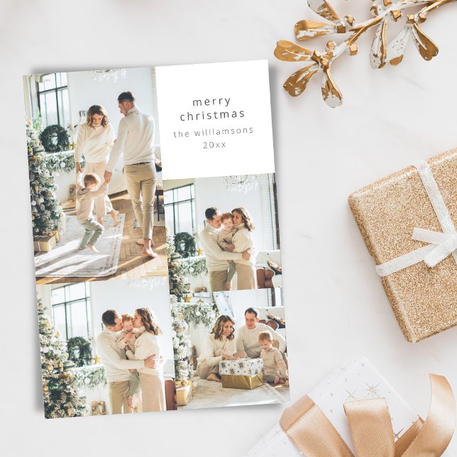 Cartão De Festividades Mensagem Personalizada de Colagem de Fotografias M (Criador carregado)