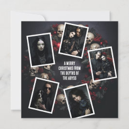 Cartão De Festividades Mensagem Personalizada de Natal do Gótico de Fotos