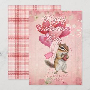 Cartão De Festividades Mensagem Personalizada Esquilo Animal Dia dos Namo