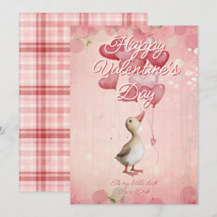Cartão De Festividades Mensagem Personalizada Pato Animal Dia dos Namorad