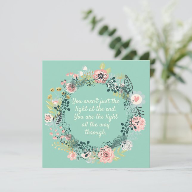 Cartão De Festividades Mensagem Personalizar Florais de dia de as mães (Em pé/Frente)