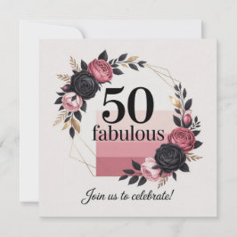 Cartão De Festividades Mensagem ponderada de aniversário do Milestone 50