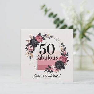 Cartão De Festividades Mensagem ponderada de aniversário do Milestone 50