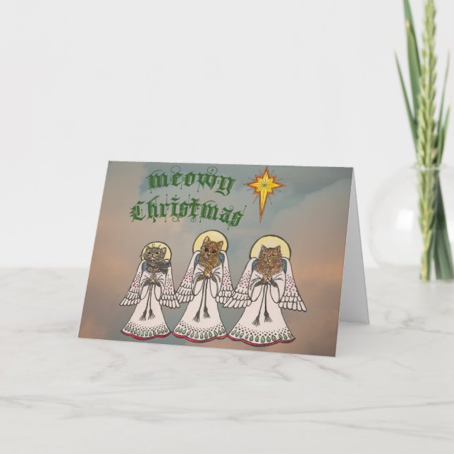 Cartão De Festividades Meowy Christmas (Frente)