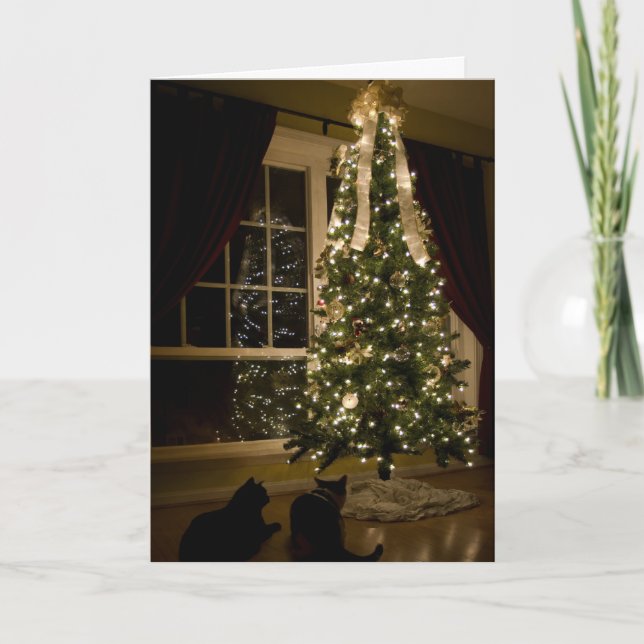 Cartão De Festividades Meowy Christmas (Frente)