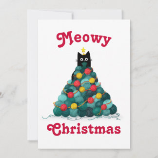 Cartão De Festividades Meowy Christmas