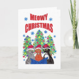 CARTÃO DE FESTIVIDADES MEOWY CHRISTMAS