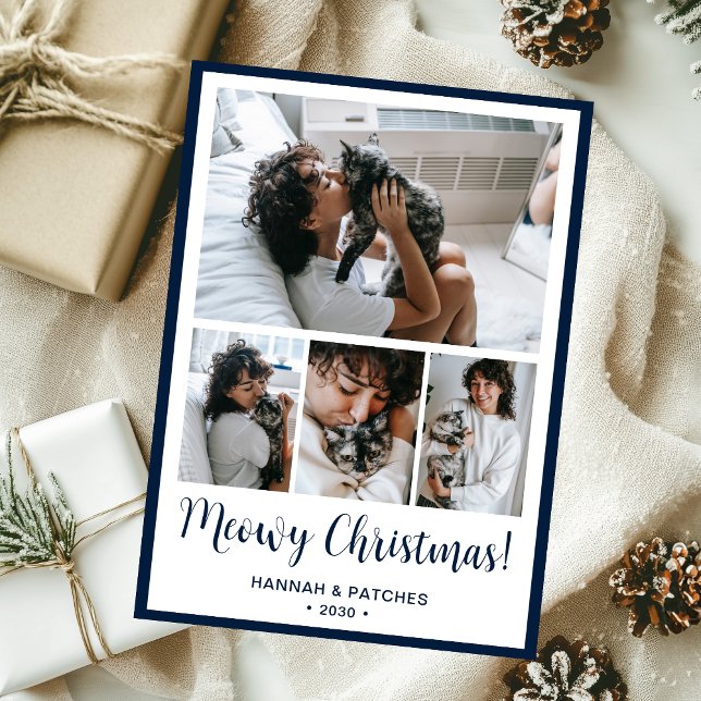 Cartão De Festividades Meowy Christmas 4 Photo (Criador carregado)