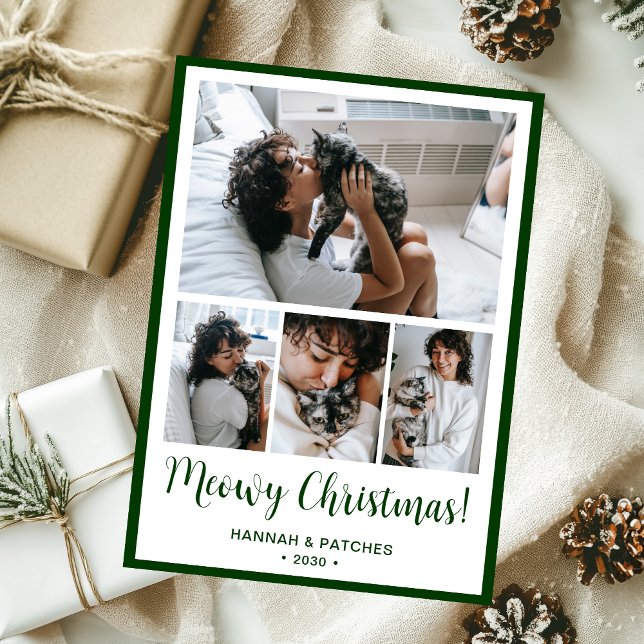 Cartão De Festividades Meowy Christmas 4 Photo (Criador carregado)