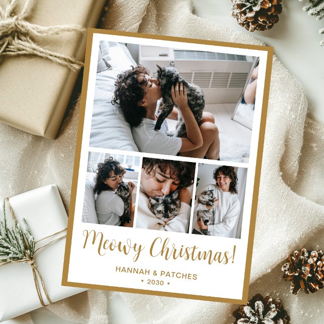 Cartão De Festividades Meowy Christmas 4 Photo (Criador carregado)