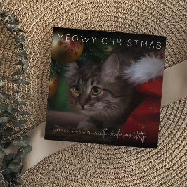Cartão De Festividades Meowy Christmas | Natal da foto