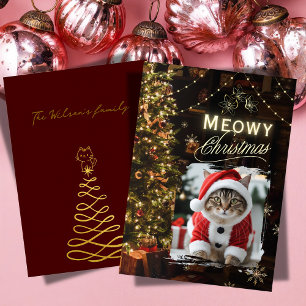 Cartão De Festividades Meowy natal