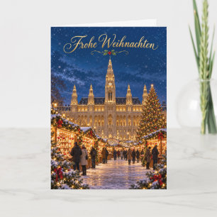 Cartão De Festividades Mercado de Natal Wien Rathaus Feliz Natal