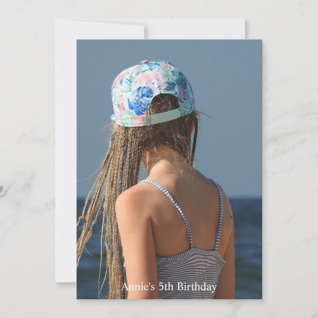 Cartão De Festividades Mermaid Hair Dont Care, adicione sua própria foto (Frente)