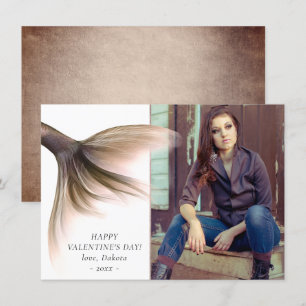 Cartão De Festividades Mermaid Posh Photo   Champanhe Dourado