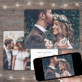 Cartão De Festividades Merrily Eternamente Após O Natal De 1rua De Nova I