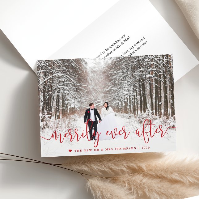 Cartão De Festividades Merrily Ever After | Folded Holiday (Criador carregado)
