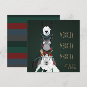 Cartão De Festividades "Merrily Merrily Merrily Merrily Green"