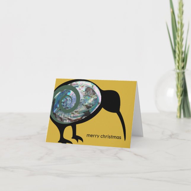 CARTÃO DE FESTIVIDADES MERRISTMAS NZ XMAS AOTEAROA NEW ZEALAND KIWI (Frente)